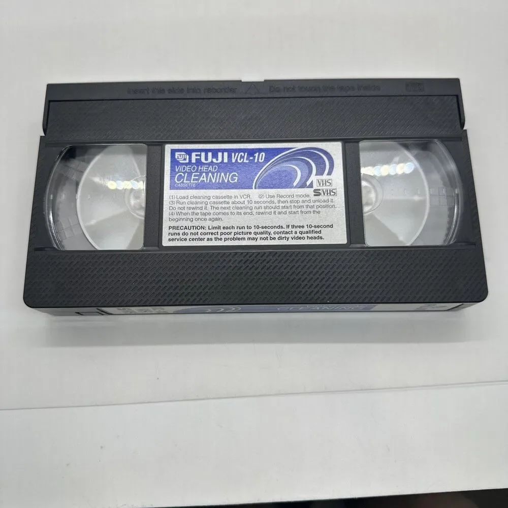 Video Head Cleaning Cassette Fuji VHS & S-VHS VCR Model# VCL-10U D Excellnt Cond
